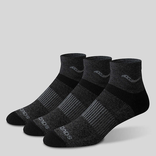 Saucony Inferno Wool Trail Quarter 3-Pack Socks