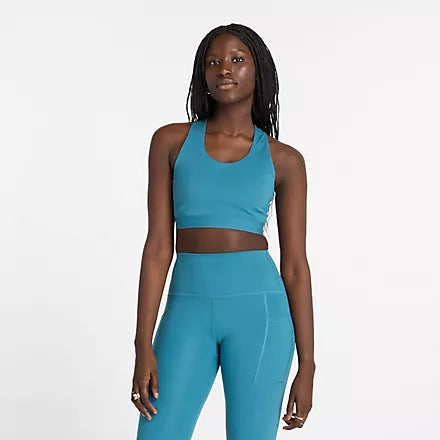 New Balance Sleek Medium Support Pocket Sports Bra Queen City Running Company
