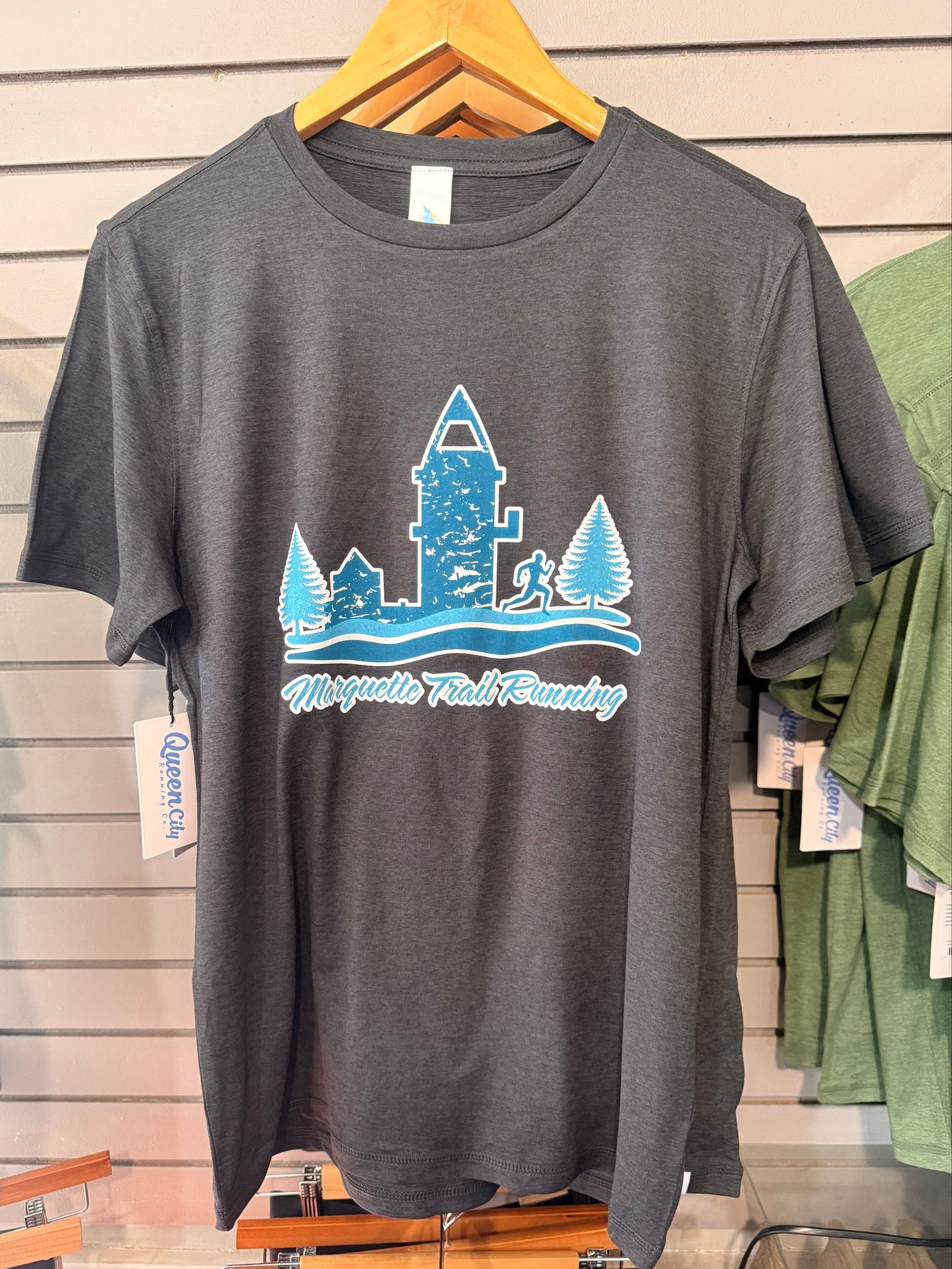 Unisex QCRC Trail Running Performance Tech Short Sleeve