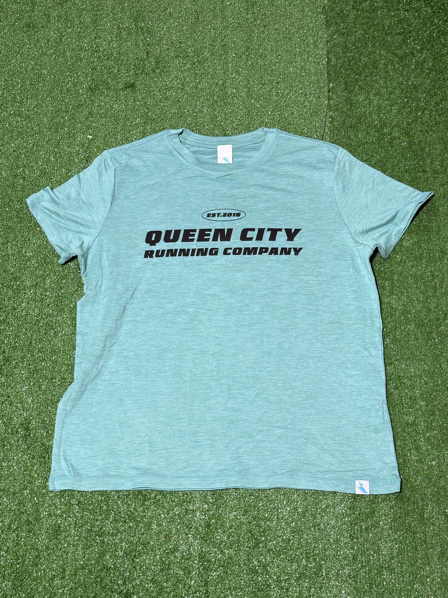 Women's QCRC Est 2016 Green Performance Tech Short Sleeve