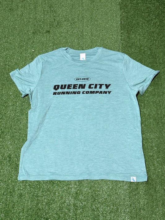 Women's QCRC Est 2016 Green Performance Tech Short Sleeve